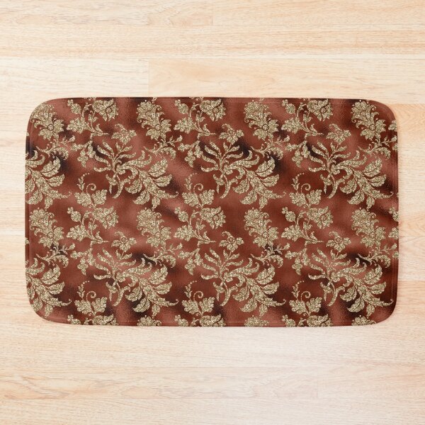 Item preview, Burnt Orange Gold Floral Pattern designed and sold by shabzdesigns.