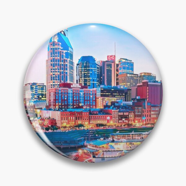 Item preview, Nashville Skyline at Night designed and sold by Sofia-Draws.