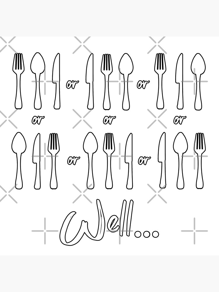 "knife fork spoon fork knife spoon knife fork" Poster for Sale by