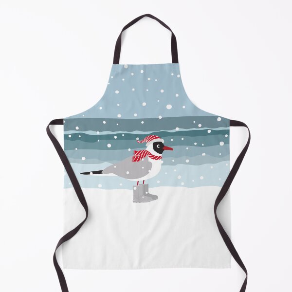 Item preview, Christmas seagull by the sea in snow designed and sold by Darina Gulbina.