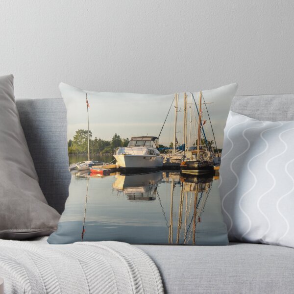 Item preview, Summertime Morning - Calm Marina Boats Reflected designed and sold by Georgia Mizuleva.