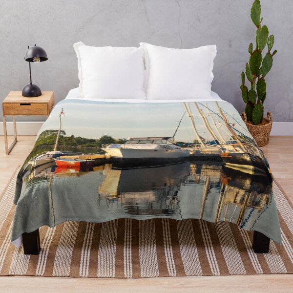 Item preview, Summertime Morning - Calm Marina Boats Reflected designed and sold by Georgia Mizuleva.