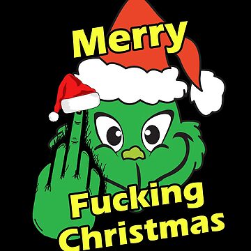 GrinchMiddleFinger,MerryfuckingChristmas|Láminafotográfica