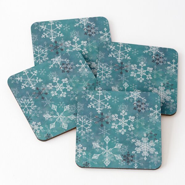 Item preview, Snowflake Crystals in Teal designed and sold by adenaJ.