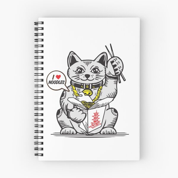 Item preview, LUCKY Maneki Neko I LOVE NOODLES designed and sold by Emil1993.