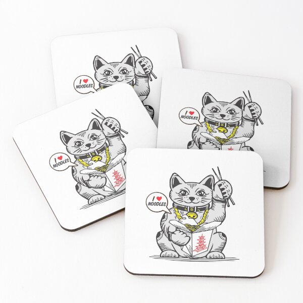 Item preview, LUCKY Maneki Neko I LOVE NOODLES designed and sold by Emil1993.