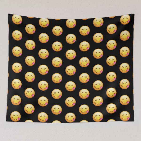 Item preview, Smiley Tongue Face Emoji Funny Mask Halloween Costume designed and sold by Nabells.