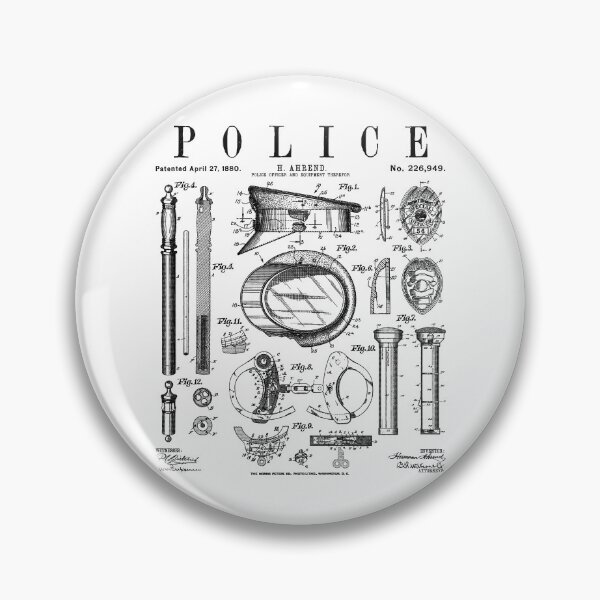 Item preview, Police Officer Law Enforcement Cop Vintage Patent Print designed and sold by GrandeDuc.