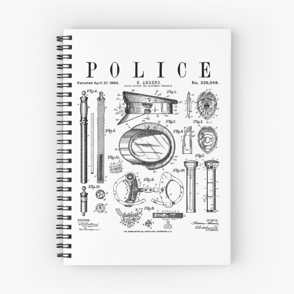 Item preview, Police Officer Law Enforcement Cop Vintage Patent Print designed and sold by GrandeDuc.