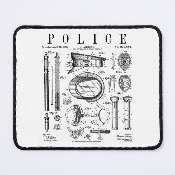 Item preview, Police Officer Law Enforcement Cop Vintage Patent Print designed and sold by GrandeDuc.