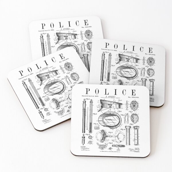 Item preview, Police Officer Law Enforcement Cop Vintage Patent Print designed and sold by GrandeDuc.