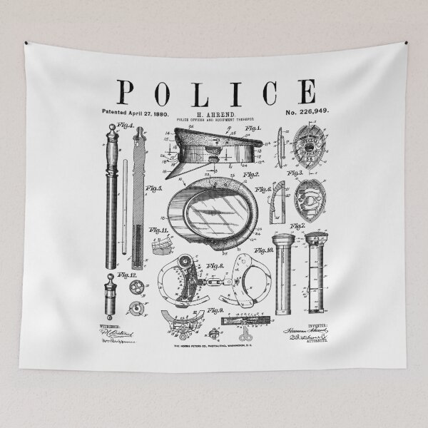 Item preview, Police Officer Law Enforcement Cop Vintage Patent Print designed and sold by GrandeDuc.