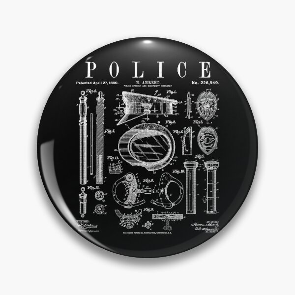 Item preview, Police Officer Law Enforcement Cop Vintage Patent Print designed and sold by GrandeDuc.