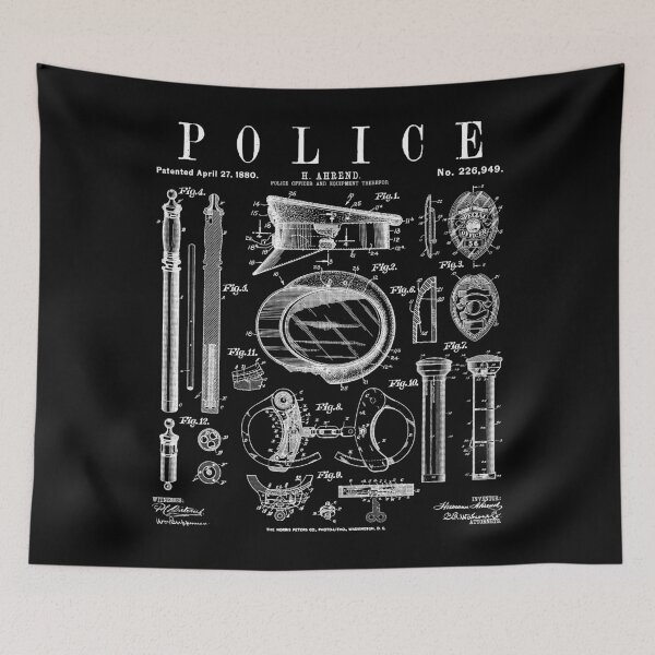 Item preview, Police Officer Law Enforcement Cop Vintage Patent Print designed and sold by GrandeDuc.