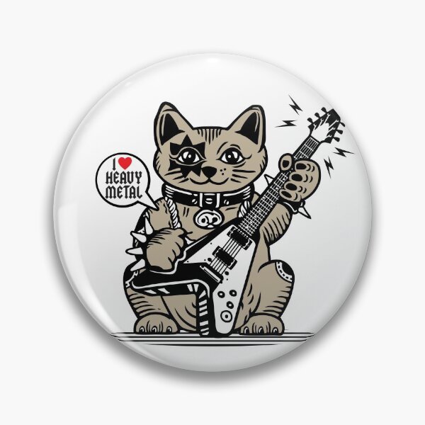 Item preview, LUCKY Maneki Neko I LOVE HEAVY METAL designed and sold by Emil1993.