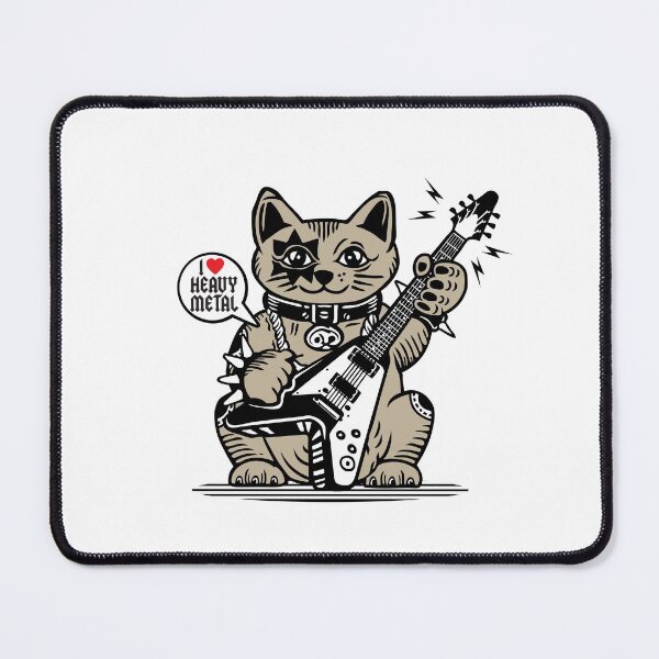 Item preview, LUCKY Maneki Neko I LOVE HEAVY METAL designed and sold by Emil1993.