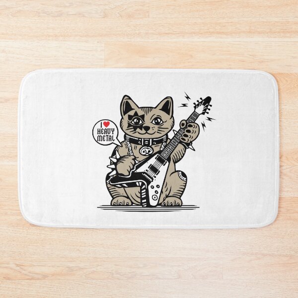 Item preview, LUCKY Maneki Neko I LOVE HEAVY METAL designed and sold by Emil1993.