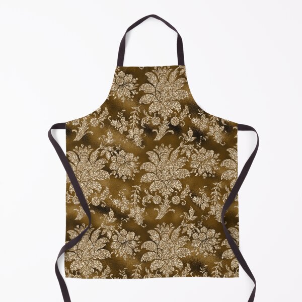 Item preview, Moss Brown Gold Floral Pattern designed and sold by shabzdesigns.