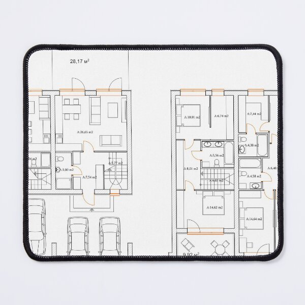 Item preview, Detailed architectural private house floor plan, apartment layout, blueprint. Vector illustration designed and sold by Familyshmot.