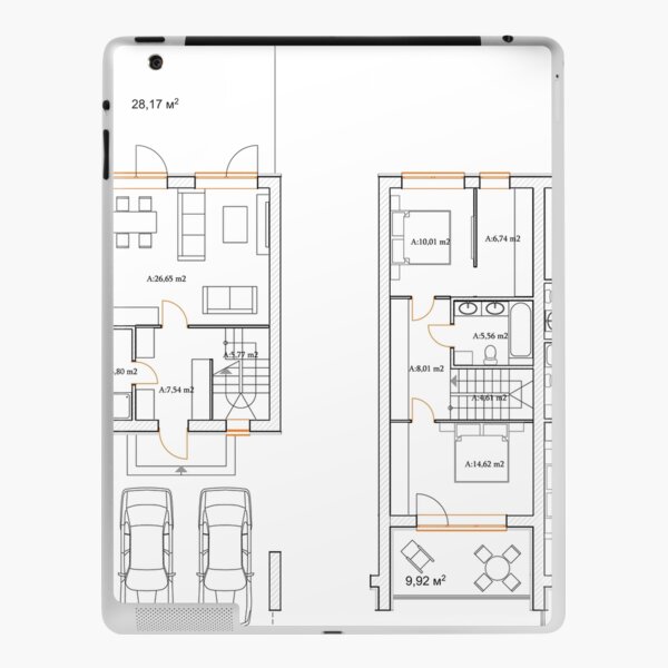 Detailed architectural private house floor plan, apartment layout,  blueprint. Vector illustration Welcome Mat by Familyshmot