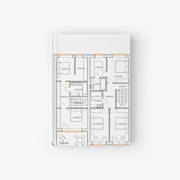 Detailed architectural private house floor plan, apartment layout,  blueprint. Vector illustration Welcome Mat by Familyshmot