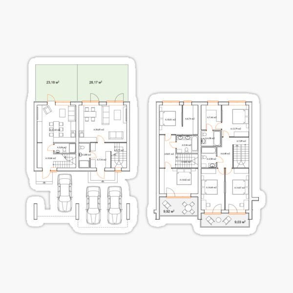 Vista previa del artículo con la obra «Plano arquitectónico detallado de la casa privada, distribución del apartamento, plano. Ilustración vectorial», diseñado y vendido por Familyshmot.