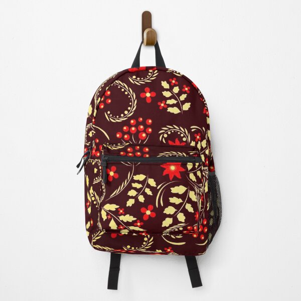 Item preview, Christmas Folk Floral Pattern designed and sold by TheSkullArmy.