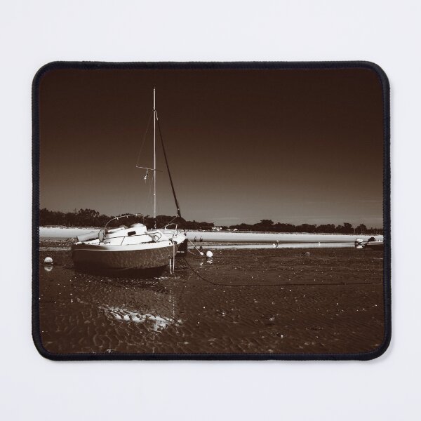 Item preview, boats laying on the beach in sepia designed and sold by FotoMahieu.