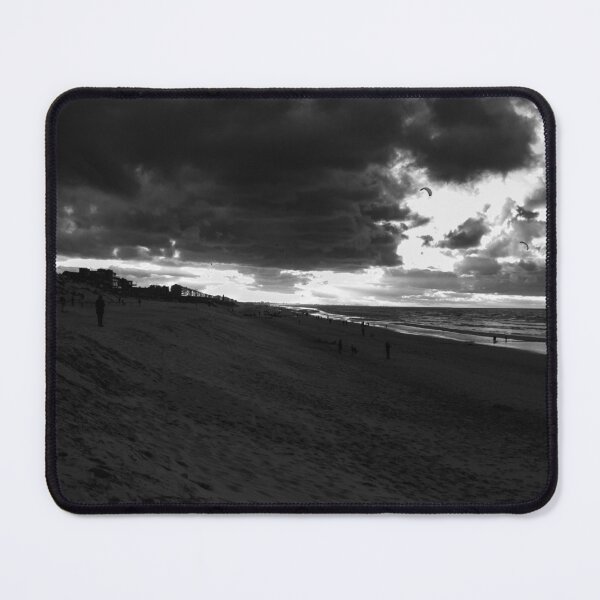 Item preview, Black & White sunset on the beach in Autumn designed and sold by FotoMahieu.