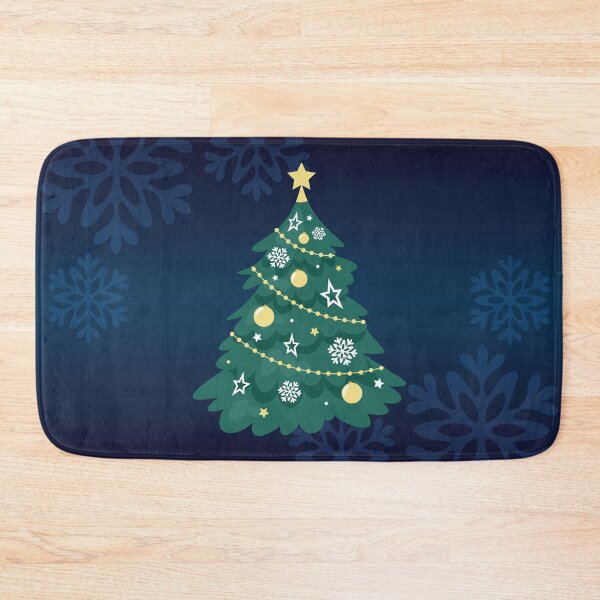 Item preview, Christmas tree - Gold / White - blue background designed and sold by CyrielleShop.