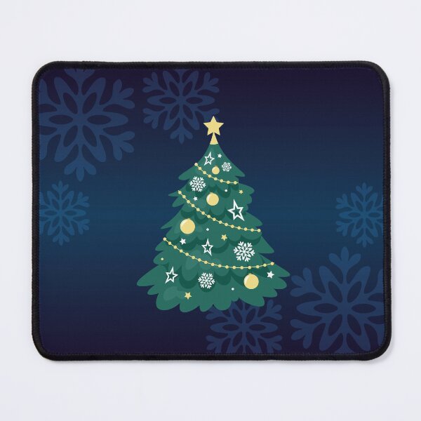 Item preview, Christmas tree - Gold / White - blue background designed and sold by CyrielleShop.