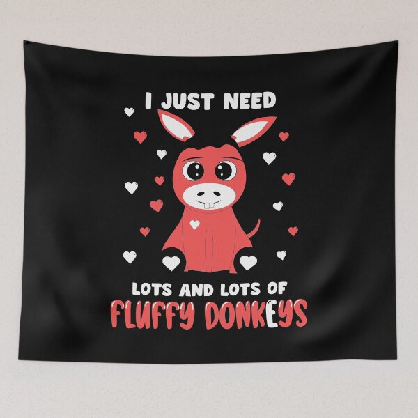 Item preview, Cute Fluffy Donkey Mule designed and sold by TheAplus.