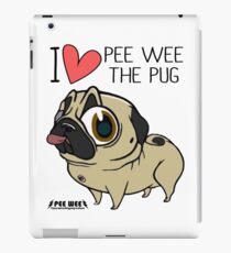 I HEART PEE WEE THE PUG iPad Case/Skin