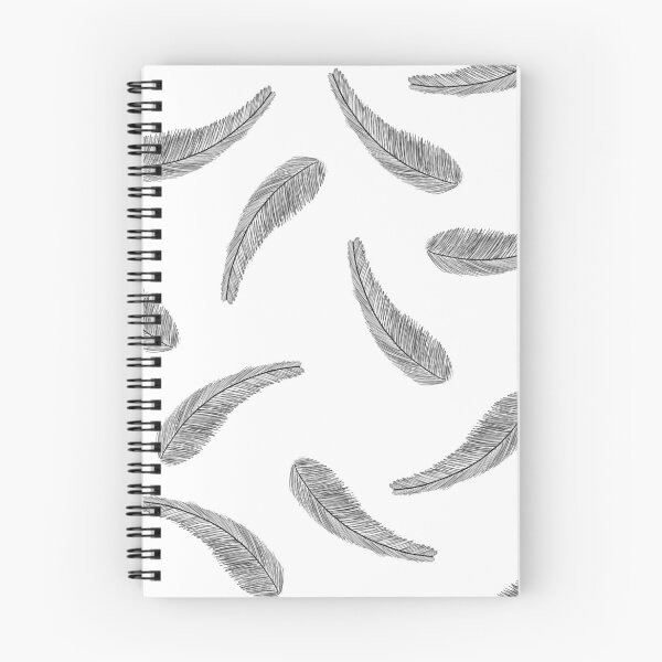 Item preview, Abstract feathers hand drawn seamless in black and white. Ethnic style design. designed and sold by SawineeArtwork.