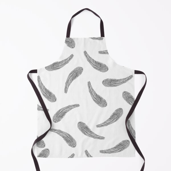 Item preview, Abstract feathers hand drawn seamless in black and white. Ethnic style design. designed and sold by SawineeArtwork.