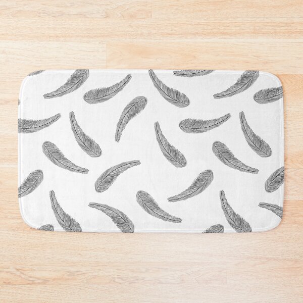 Item preview, Abstract feathers hand drawn seamless in black and white. Ethnic style design. designed and sold by SawineeArtwork.