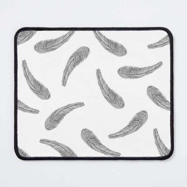 Item preview, Abstract feathers hand drawn seamless in black and white. Ethnic style design. designed and sold by SawineeArtwork.