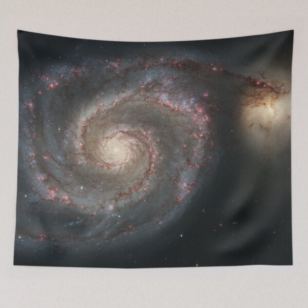 Item preview, Whirlpool Galaxy (M51, NGC 5194) and its companion galaxy (M51B, NGC 5195) in the constellation of Canes Venatici designed and sold by Raureif.