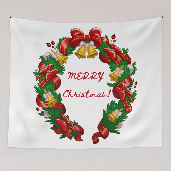 Item preview, Christmas decorative wreath and bow and with jingle bells designed and sold by AnnaRuz.