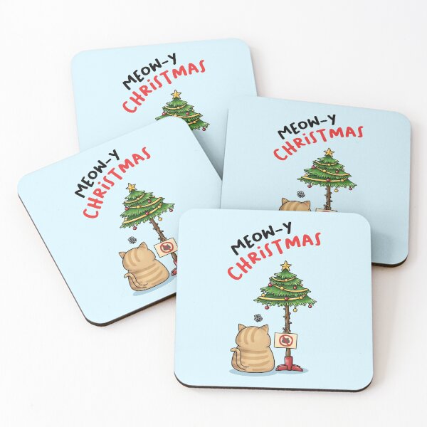 Item preview, Meowy Christmas Funny Cat Christmas Tree designed and sold by Takeda-art.