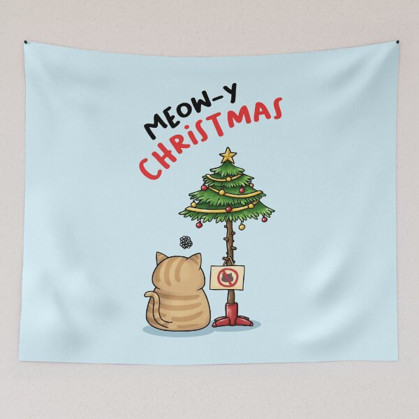 Item preview, Meowy Christmas Funny Cat Christmas Tree designed and sold by Takeda-art.