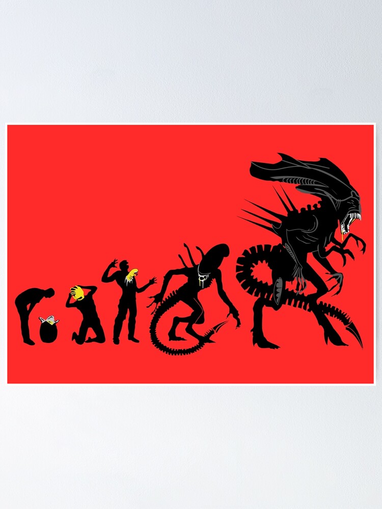 "Evolution of a Xenomorph" Poster for Sale by geekfunny Redbubble