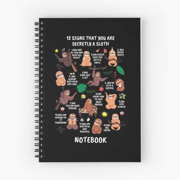 Item preview, 12 Signs That You Are Secretly a Sloth Gifts for Sloth Lovers  designed and sold by neotrend.