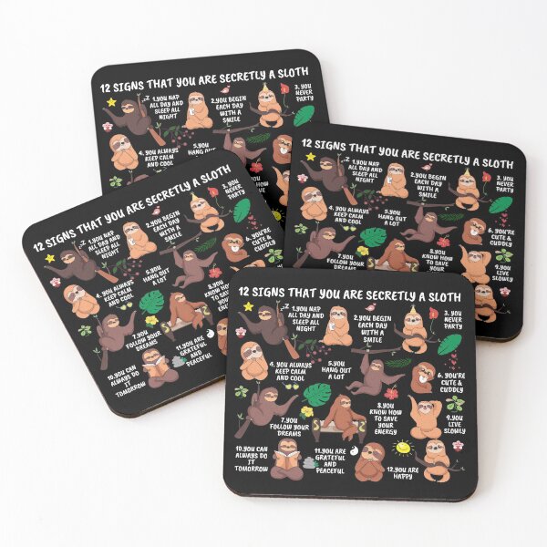 Item preview, 12 Signs That You Are Secretly a Sloth Gifts for Sloth Lovers  designed and sold by neotrend.