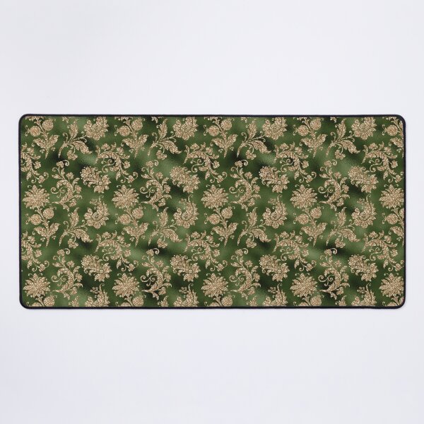 Item preview, Hunter Green Gold Floral Pattern designed and sold by shabzdesigns.