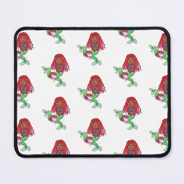 Item preview,  African American mermaid with unicorn. designed and sold by Speckledfrog.