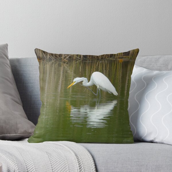 Item preview, Egret wading in a pond designed and sold by PaulKPhoto.