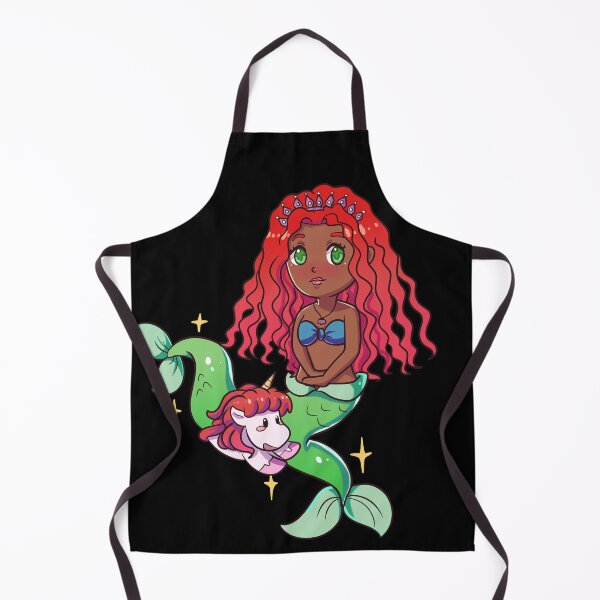 Item preview, African American mermaid with unicorn. designed and sold by Speckledfrog.