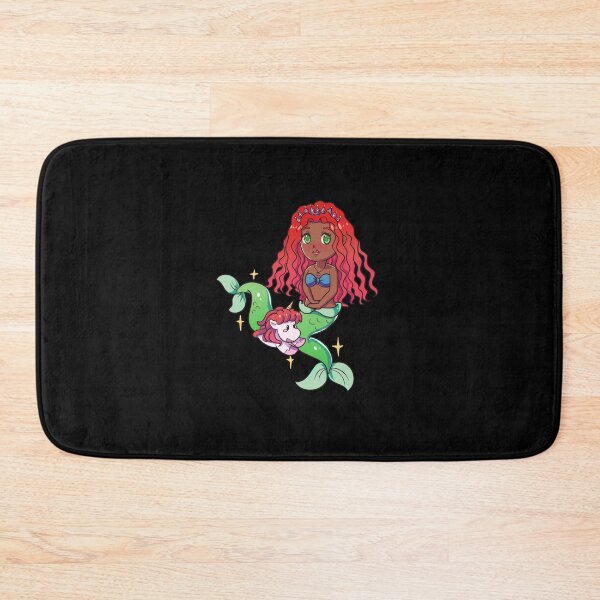 Item preview,  African American mermaid with unicorn. designed and sold by Speckledfrog.