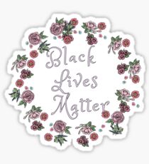 Black Lives Matter Floral Sticker